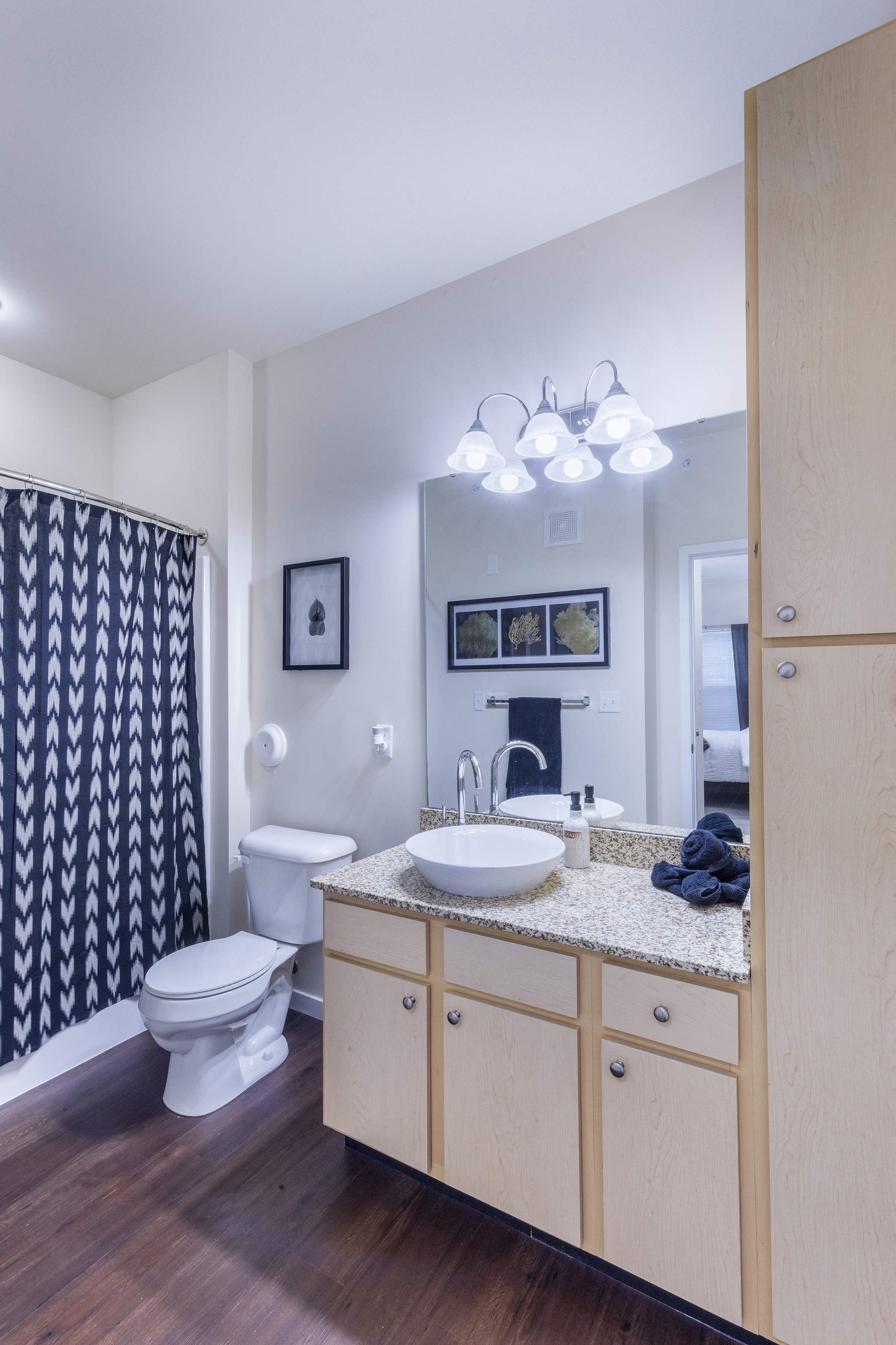 a bathroom with a sink and a toilet at Aventura at Forest Park, St. Louis, MO